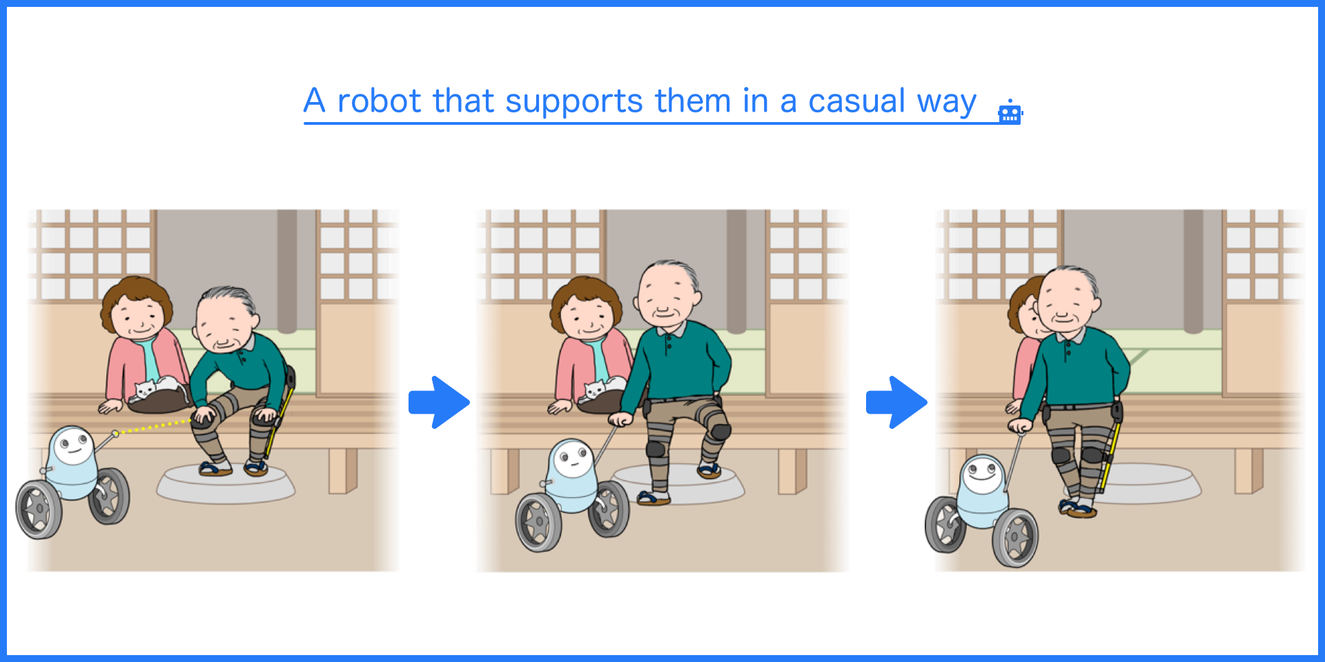 A robot that supports them in a casual way.